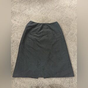 Ellen Tracy Black White Polka Dot Pencil Skirt Sz 6 Work Office